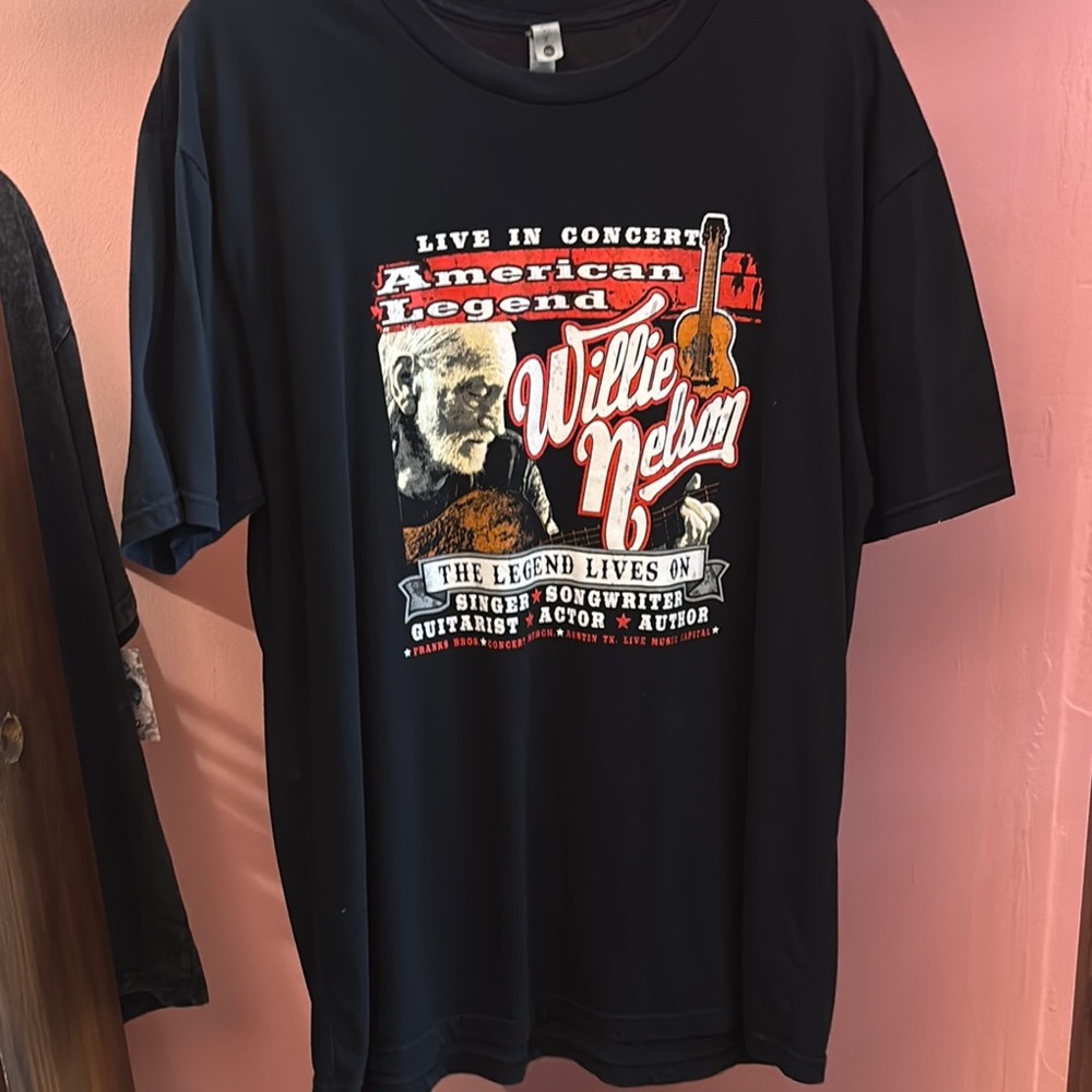 Willie Nelson Black Graphic T-Shirt